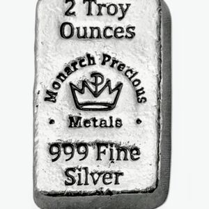 2 oz Monarch Hand Poured "Chunky" Silver Bar .999 Pure